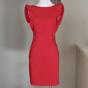 Cute and flattering red dress Zara Trafaluc